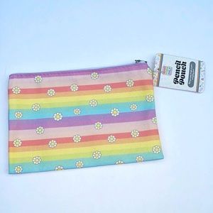 NWT Pastel Rainbow Pencil Pouch